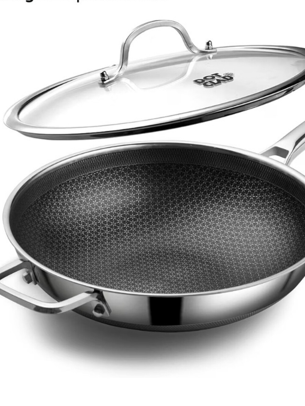 Dotclad Hybrid Wok Pan With Lid 12"